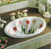 Sink with flowers